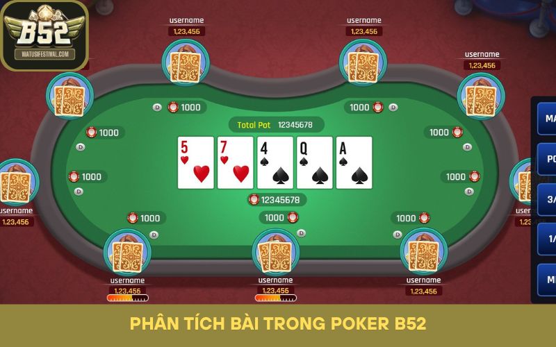 Phân tích bài trong game bài B52 Poker